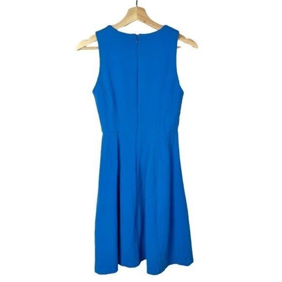 Cynthia Rowley Blue V-Neck Fit & Flare Mini Cocktail Dress XS - Picture 2 of 4